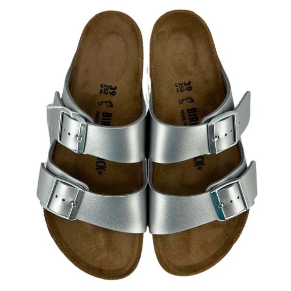 Birkenstock Women's Arizona Sandals | Silver | Size 11 **NEW - Picture 7 of 8